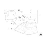 Gniazdo żarówki lampy tył BMW E36 E61 318i 320i 325i 328i 316i 323i - 63211387697