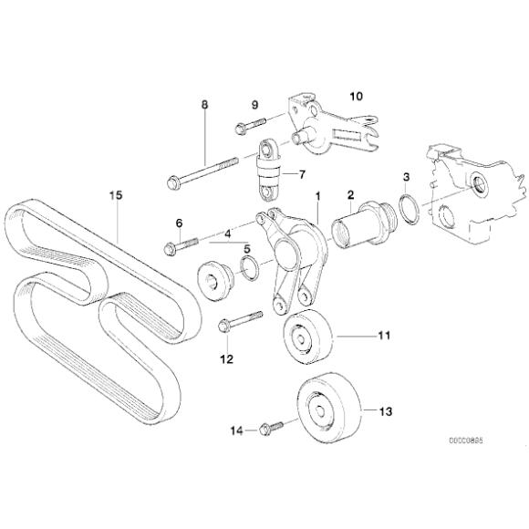 Sworzeń łożyskowy BMW E34 E36 E38 E39 E46 525td 525tds 520d 318tds 325tds 318d 320d 725tds - 11282243506