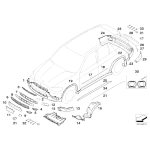 Szkło odblaskowe tył prawe zderzak M BMW E70 E70N E71 30dX 35iX 35dX 40dX 40iX 50iX M50dX - 63217158950