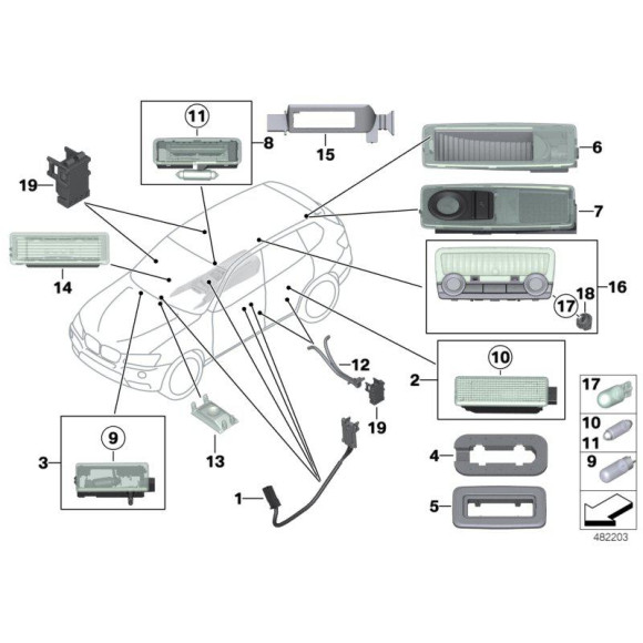 Żarówka C5W do wnętrza i tablicy rejestracyjnej - 63217160805