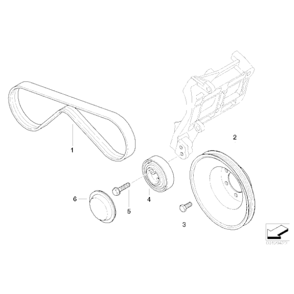 Rolka napinająca kompresora klimatyzacji BMW E36 E34 - 11282245087