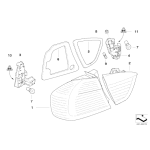 Uchwyt żarówki lampy pokrywy bagażnika prawy BMW E90 316 318 320 323 325 328 330 335 M3 - 63217183842