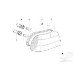 Gniazdo żarówki tył BMW E38 725 728 730 735 740 750 - 63218381244