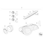 Trzecie światło stop białe BMW E85 Z4 2,0i 2,5i 2,5si 3,0i 3,0si M3,2 - 63256930246