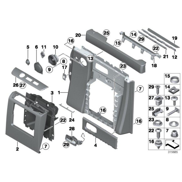 Nakrętka zabezpieczająca BMW - 64111364257