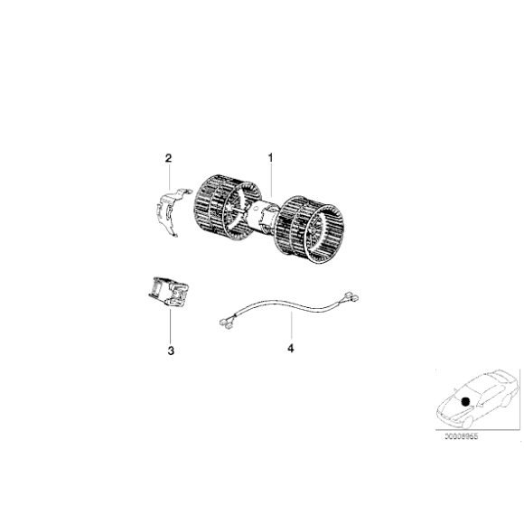 64111375754 Opornik wentylatora BMW E30 Z3 prod. od 09.1984r 316 318 320 323 325 - 64111375754 - Części oryginalne BMW Łódź | Sklep internetowy BMW