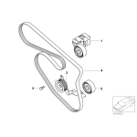 Napinacz paska micro BMW E46 E90 E87 316 318 118 120 116 X3 N40 N46 N42 - 11287524267