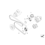 Rolka paska BMW E60 E63 E65 E90 E81 E87 X1 E91 2,3 2,5 2,8 3,0 N52 N53 N52N - 11287535860
