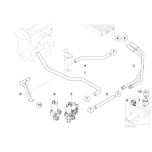 Przewód ukł. chłodzenia BMW E46 316i 318i N40 N42 N45 N46 - 64216902683