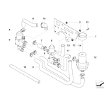Przewód wody od zawór do dodatkowa pompa wody BMW E39 520 523 525 528 530 535 540 M3 - 64218364471