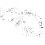 Przewód zawór wody-nagrzewnica lewa BMW E39 520 523 525 528 530 535 540 M5 - 64218367929