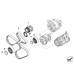Rolka paska klimatyzacji BMW E60 E81 E87 E90 E91 F10 F11 525d 535d 530d 316i 320i 335i 320d 118d 120d 123d 135i 535i 520i - 1128