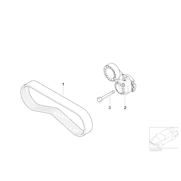 Pasek mikro klimatyzacji BMW E60 E65 E90 Diesel- 11287559454