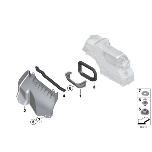 Osłona separatora wody MINI R50 R52 R53 R55 R56 R57 R58 R59 Cooper One - 64226915109
