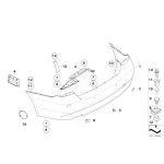 Odpowietrznik zderzaka tył BMW E39 E46 E53 X5 E63 E64 E83 X3 E90 E91 E92 F10 F11 F12 F13 F25 - 64226962293