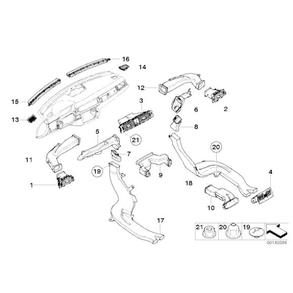 64226968447 Kanał grzewczy tył el. pośredni BMW E90 E91 E92 E93 - 64226968447 - Części oryginalne BMW Łódź | Sklep internetowy BMW