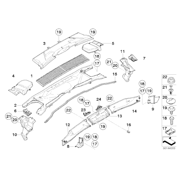 Mikrofiltr E90 E91 E87 E81 X1 - Oryginał BMW - 64319142115