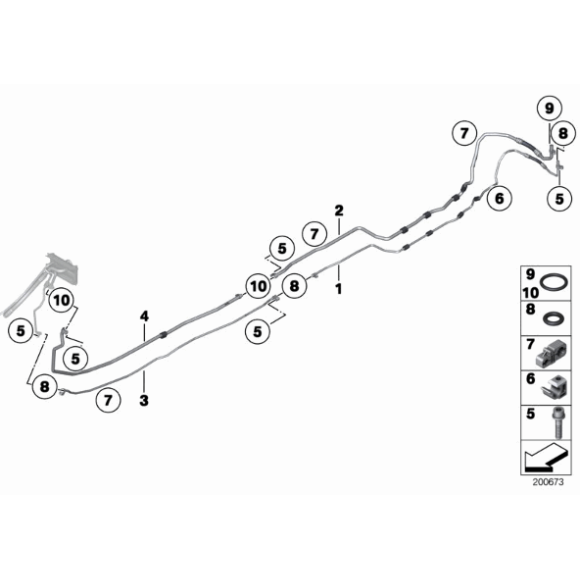 O-ring BMW E38 E39 E46 E60 E65 E81 E84 E90 F01 F10 F15 F20 F25 F30 F48 MINI G12 - 64538375742