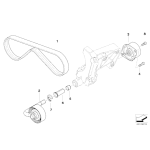 Tuleja rolki napinacza paska BMW E46 318d 320d 330d E39 520d 530d E65 E38 730d E61 535d X3 X5 - 64557788089