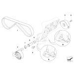 Napinacz sprężarki klimatyzacji BMW E39 E38 E46 X5 330d 525d 530d 3,0d 730d - 64557788684