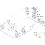 Uchwyt wzmacniacza systemu Hifi BMW E36 316 318 320 323 325 328 M3 sedan coupe - 65121387608