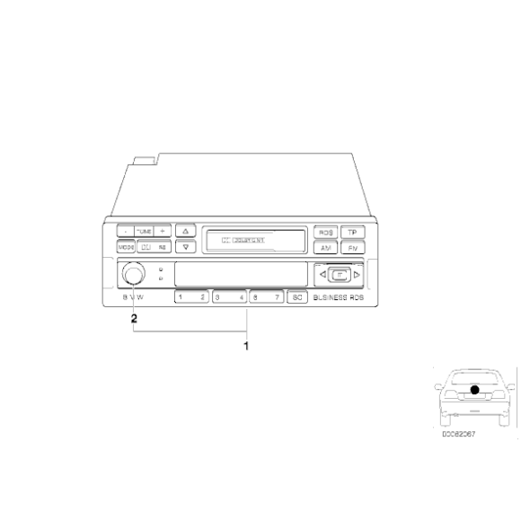 65126907821 Przycisk radia BMW E30 E36 E34 E32 E31 Z3 - 65126907821 - Części oryginalne BMW Łódź | Sklep internetowy BMW
