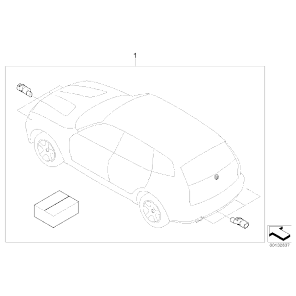 66209142107 Pierścień czujnika PDC BMW E60N E61N E70 E71 E83 F01 F07 F10 F11 F12 F25 - 66209142107 - Części oryginalne BMW Łódź | Sklep internetowy BMW