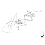 Zestaw naprawczy lusterka BMW E83 X3 1,8d 2,0d 2,0i 2,5si 3,0d 3,0si - 67136965061