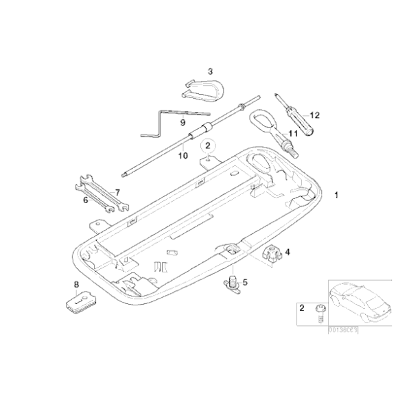 71111179445 Wkładka gwintowana skrzynki narzędziowej BMW E21 E30 E31 E32 E34 E36 E38 E39 E46 E60 E65 F01 F10 F11 - 71111179445 - Części oryginalne BMW Łódź | Sklep internetowy BMW