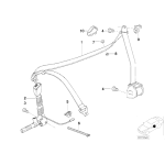 Pokrywka pasów BMW E36 316 318 320 323 325 328 M3  - 72118119186