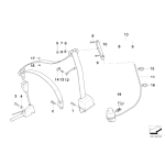 Sworzeń zabezpieczający pasa BMW E38 E39 520 523 525 528 530 535 540 725 728 730 735 740 750 - 72118185136