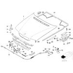 51238150077 Siłownik amortyzator maski przód BMW E38 725tds 728i 730i 730d 735i 70d 740i 750i - 51238150077 - Części oryginalne BMW Łódź | Sklep internetowy BMW