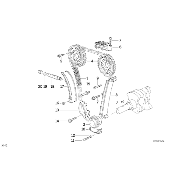 11311727342 Szyna napinająca łańcucha BMW E30 E36 318is M42 - 11311727342 - Części oryginalne BMW Łódź | Sklep internetowy BMW
