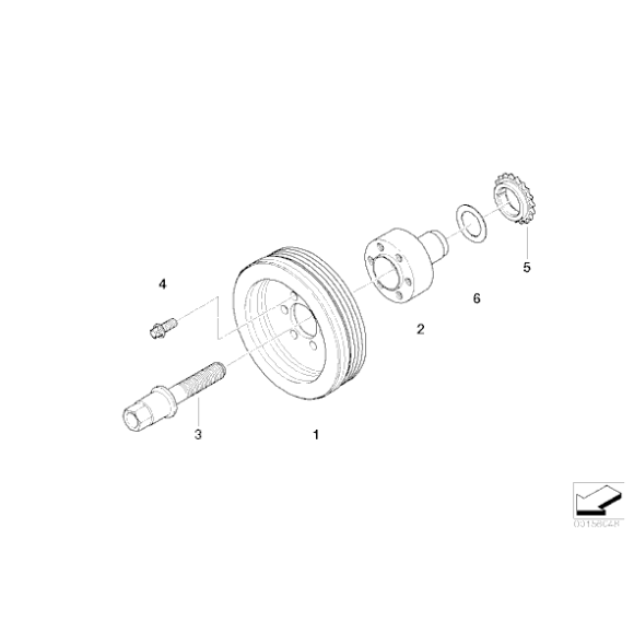 Koło łańcuchowe wału korbowego BMW E46 E60 E87 E90 F10 F30 F07 X5 X3 1,6 1,8 2,0 2,3 2,5 3,0 - 11317502180