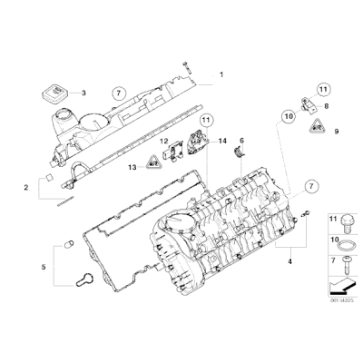 Zestaw uszczelek pokrywy głowicy BMW E65 740d - 11120403102