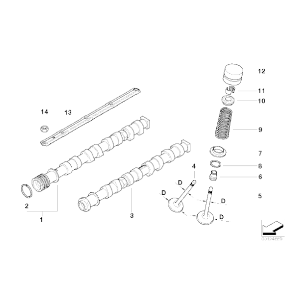Popychacz hydrauliczny BMW E31 E38 E39 E53 X5 840 735 740 535 540 4,4 4,6 - 11321440256