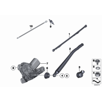 Ramię wycieraczki szyby tylnej BMW X1 E84 E87 E81 E87N 116 118 120 123 130 16 18 20 23 25 28 35 - 61627138507