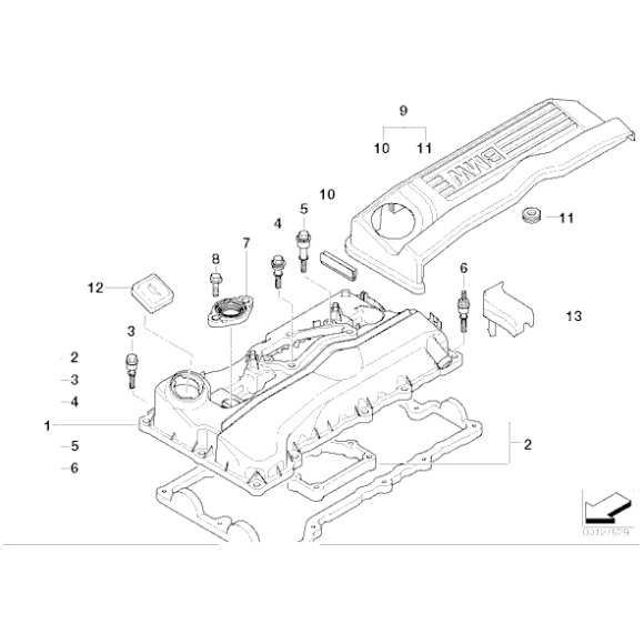 11120035738 Uszczelka pokrywy BMW E60N E81 E82 E84 X1 E90 E91 E92 320i 318i 118i 120i 520i - 11120035738 - Części oryginalne BMW Łódź | Sklep internetowy BMW