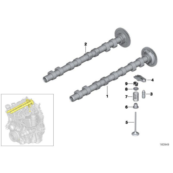 Popychacz hydrauliczny BMW E60 E90 E87 E65 DIESEL - 11332249817