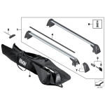 Listwa maskująca reling dachowy BMW E39 E46 E53 E60 E70 E83 E90 F01 F10 F15 F20 F30 F48 MINI G31 - 82720144045