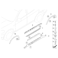 Osłona nadkola tył prawa BMW E70 E70N X5 30dX 35dX 35iX 40dX 40iX 50iX M50dX - 51777158426
