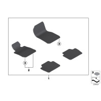 Dywaniki podłogowe welurowe BMW F30 F31 F30N F31N 318dX 320iX 320dX 330dX 330iX - 51477426320