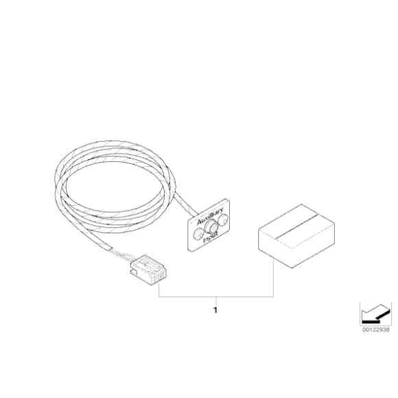 Zestaw doposażający w przyłącze Auxiliary BMW E39 E46 E53 X5  - 65120153503