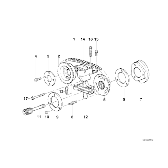 Śruba dwustronna rozrządu BMW E34 E36 E38 E39 Z3 520 525 528 523 320 323 325 328 M3 728 - 11361403824