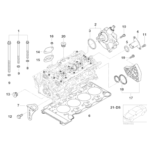 Uszczelki silnika zestaw BMW E46 E83 X3 Z4 316i 318i N42 N46 - 11120308857