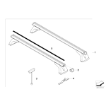 Pokrywka zaślepka relingu dachowego BMW E87 E81 E90 E91 E92 F07 - 82790392009