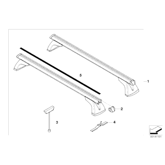 Pokrywka zaślepka relingu dachowego BMW E87 E81 E90 E91 E92 F07 - 82790392009