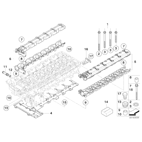 11120392547 Śruby aluminiowe głowicy BMW E60 E61 E63 E64 E65 E70 E81 E83 E87 E84 E90 E91 F01 F10 F11 F25 N52N N53 N52 - 11120392547 - Części oryginalne BMW Łódź | Sklep internetowy BMW