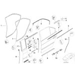 51220402748 Uszczelka drzwi tył górna prawa BMW E39 Sedan 520 523 525 528 530 540 M5 - 51220402748 - Części oryginalne BMW Łódź | Sklep internetowy BMW