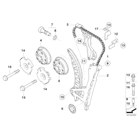 Kółko nakrętka VANOSa BMW E46 E60N E81 E83 E84 E87 E90 E91 E92 E93 316 318 116 118 120 520 320 - 11367504629